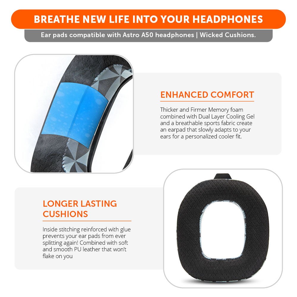 Astro A50 Gen 4, Gen 5 and A50X Earpads - WC FreeZe Cooling Gel - Agenda365.com