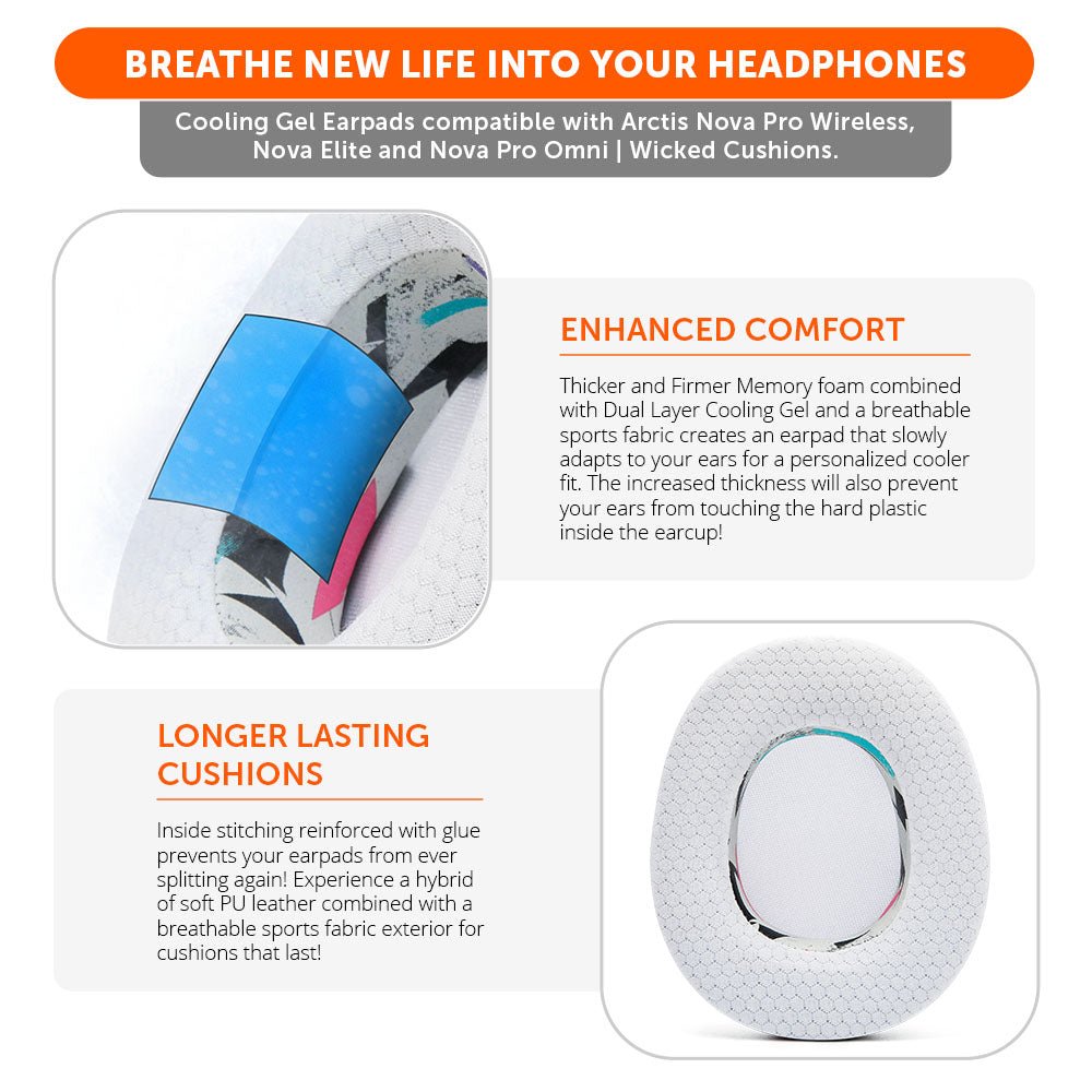 Arctis Nova Pro Wireless, Nova Elite & Nova Pro Omni Earpads - WC FreeZe Cooling Gel - Agenda365.com