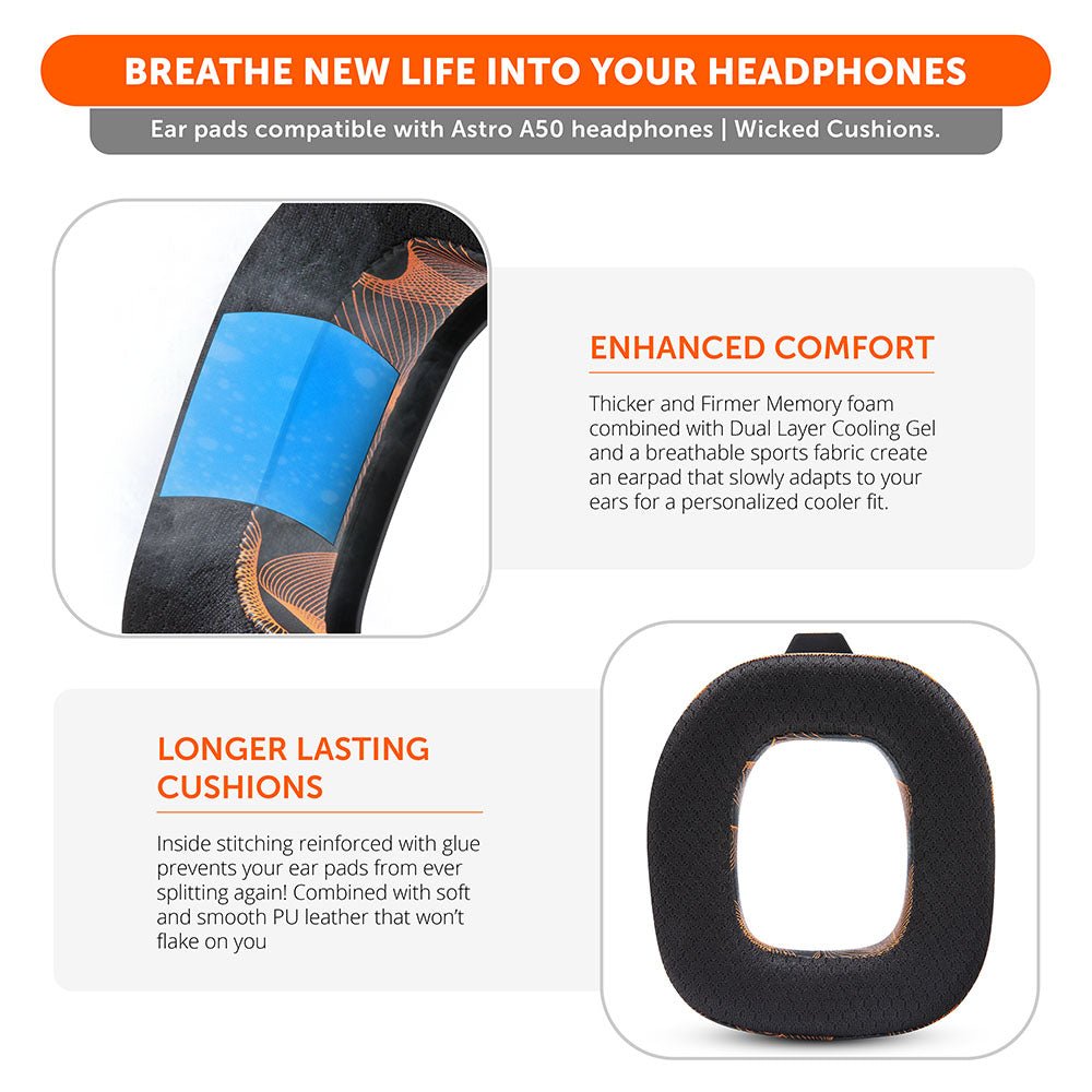 Astro A50 Gen 4, Gen 5 and A50X Earpads - WC FreeZe Cooling Gel - Agenda365.com