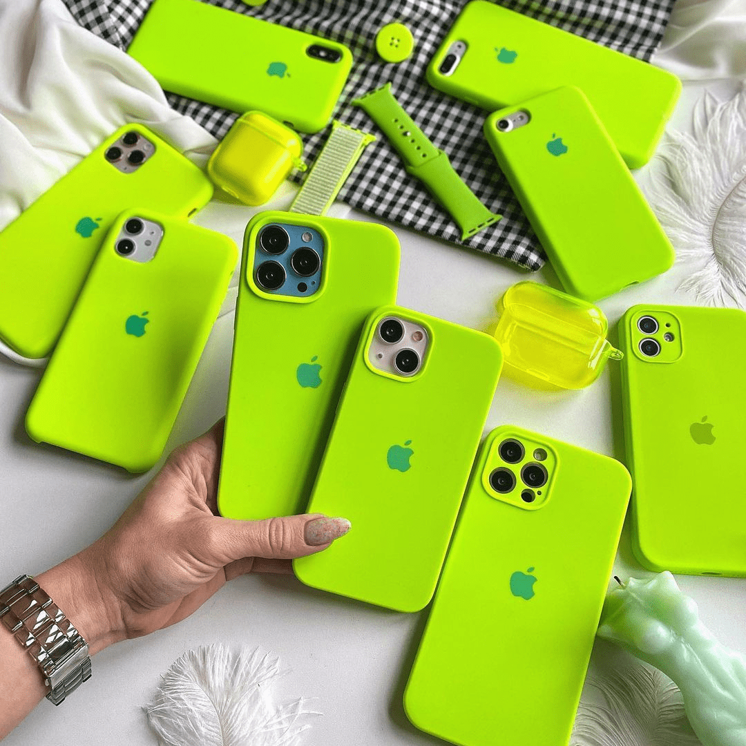 iPhone Silicone Case (Fluorescent Green) - Agenda365.com