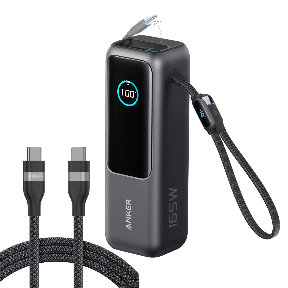 Anker Laptop Power Bank (25K, 165W, Built-In and Retractable Cables) - Agenda365.com