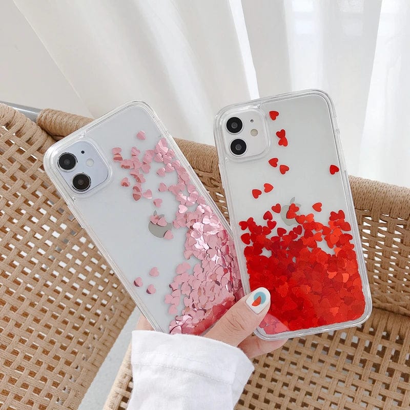 Heart Falling Rain iPhone Case - Agenda365.com