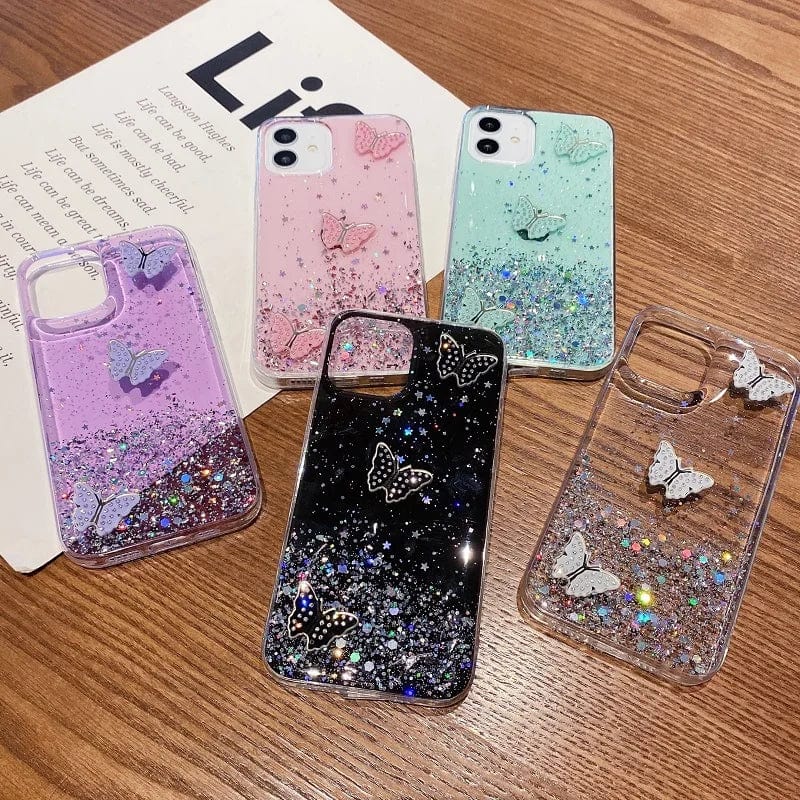 Diamond Butterfly Glitter Bling Samsung Case - Agenda365.com