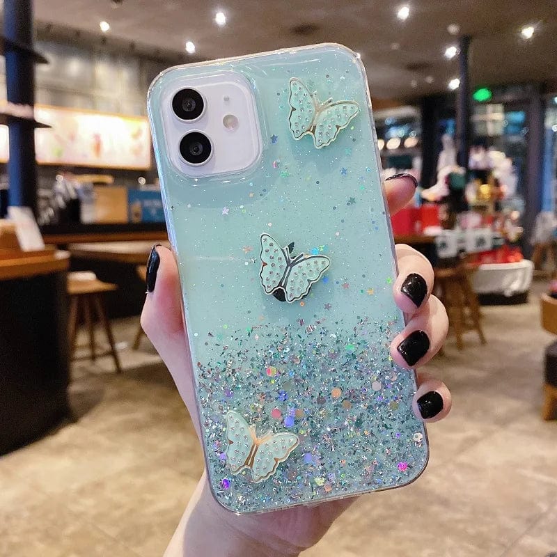Diamond Butterfly Glitter Bling Samsung Case - Agenda365.com
