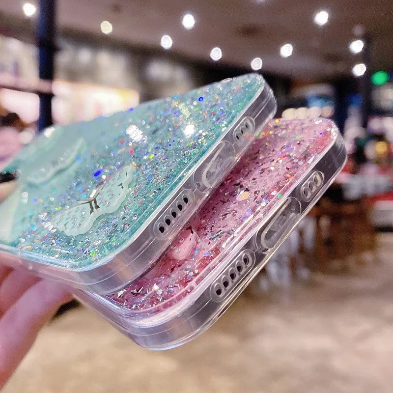 Diamond Butterfly Glitter Bling Samsung Case - Agenda365.com