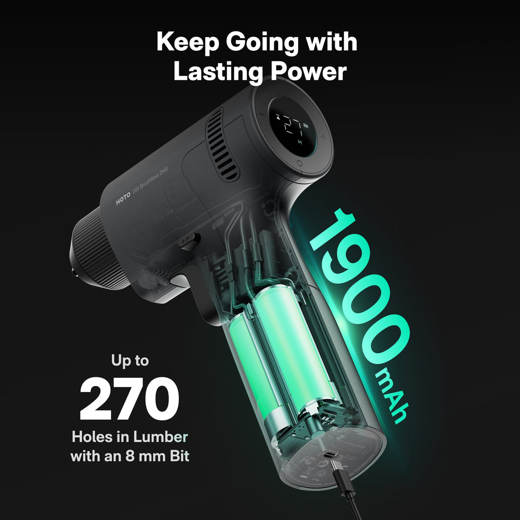 HOTO 16V Brushless Drill - Agenda365.com