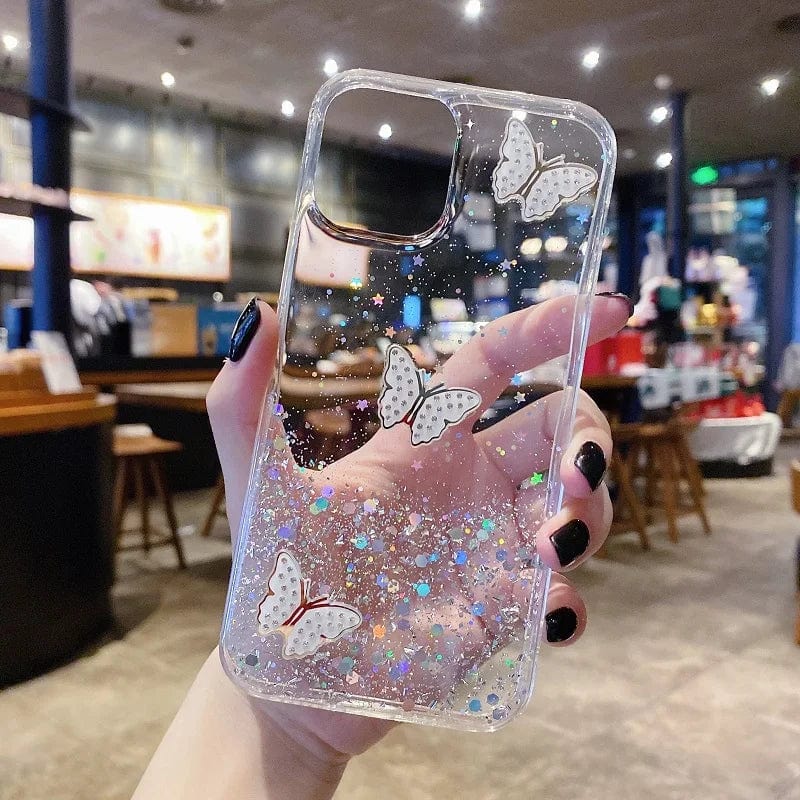 Diamond Butterfly Glitter Bling Samsung Case - Agenda365.com