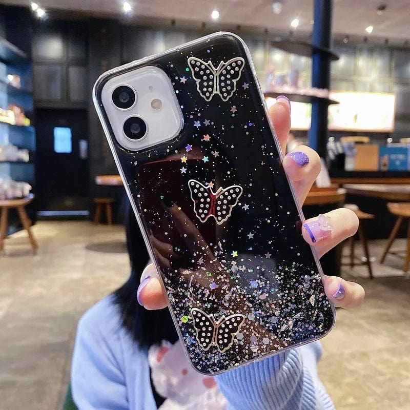 Diamond Butterfly Glitter Bling Samsung Case - Agenda365.com