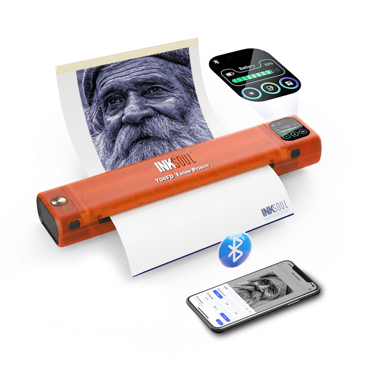 INKSOUL® T08FD tattoo transfer printer touch screen - Agenda365.com