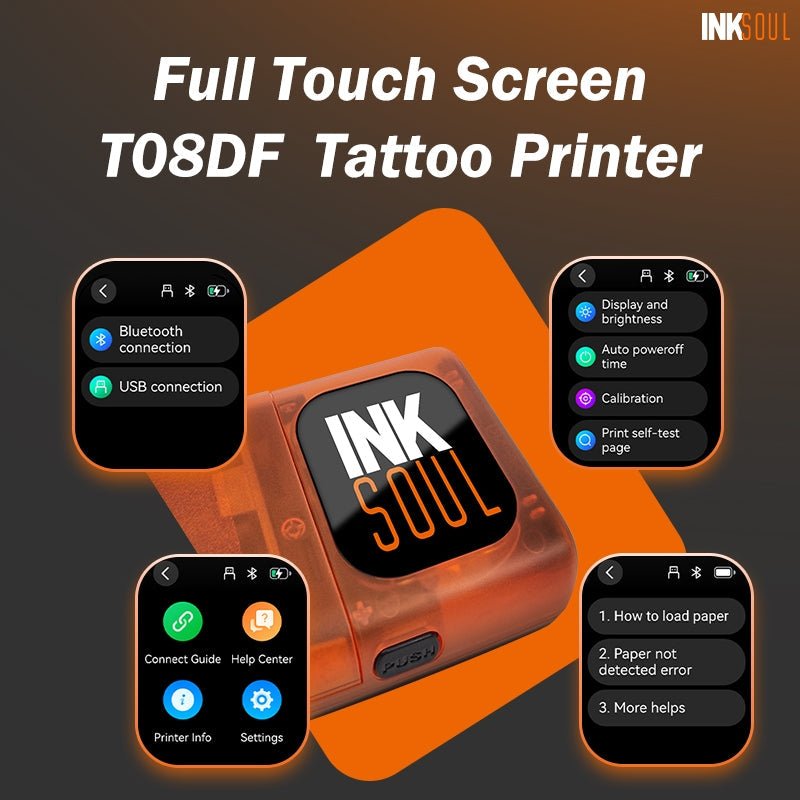 INKSOUL® T08FD tattoo transfer printer touch screen - Agenda365.com