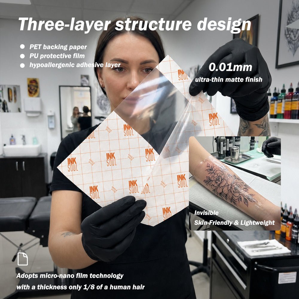 INKSOUL® Tattoo Aftercare Bandage Film 0.01mm ultrathin Roll 6in X 10yd - Agenda365.com