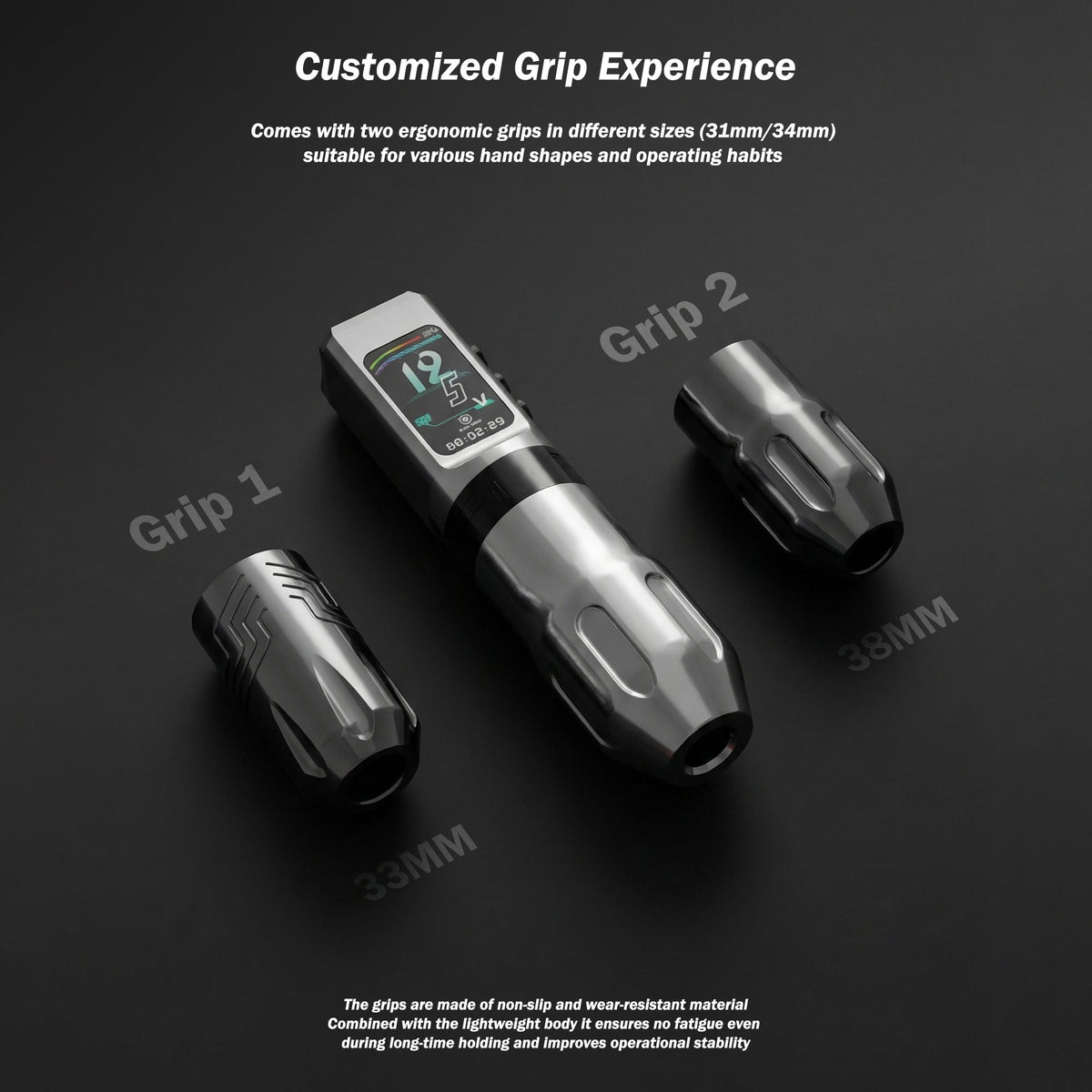 INKSOUL® Tattoo Machine Wiresles Pen 4.2MM Strokes Two Grips Two Batteries Two Modes 2 in 1 | HV6 PRO - Agenda365.com