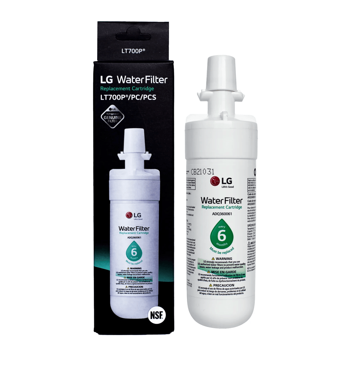 LG LT700P Refrigerator Water Filter ADQ36006101 - Agenda365.com