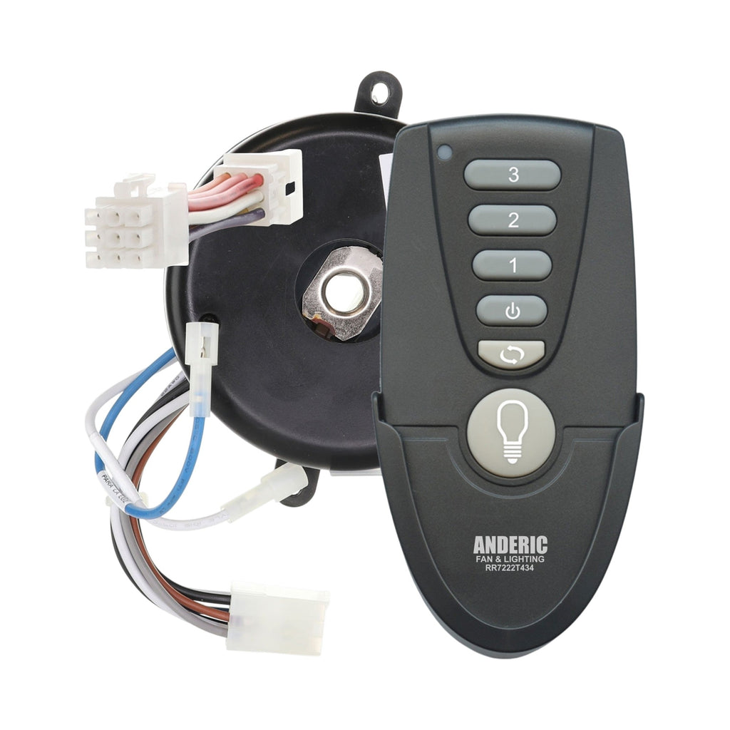 Anderic MR77A-MOLEX-KIT Replacement Ceiling Fan Remote Control Kit - MR77A, RR7222T434, MOLEX-AMP-ADAPTER - Agenda365.com