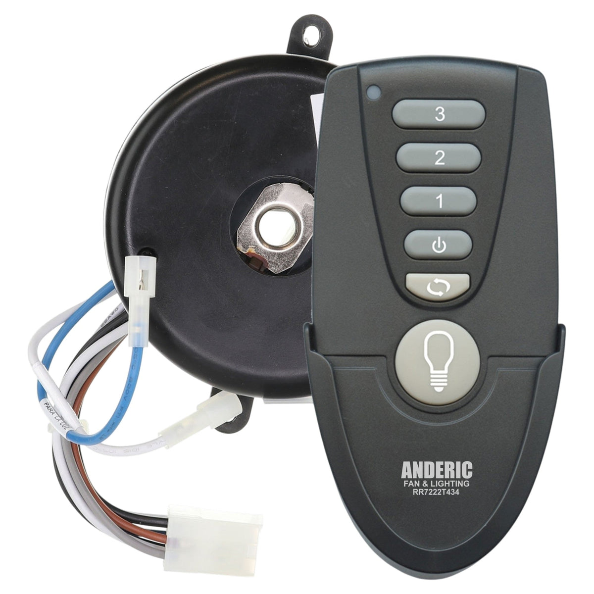 Anderic MR77A-MOLEX-KIT Replacement Ceiling Fan Remote Control Kit - MR77A, RR7222T434, MOLEX-AMP-ADAPTER - Agenda365.com