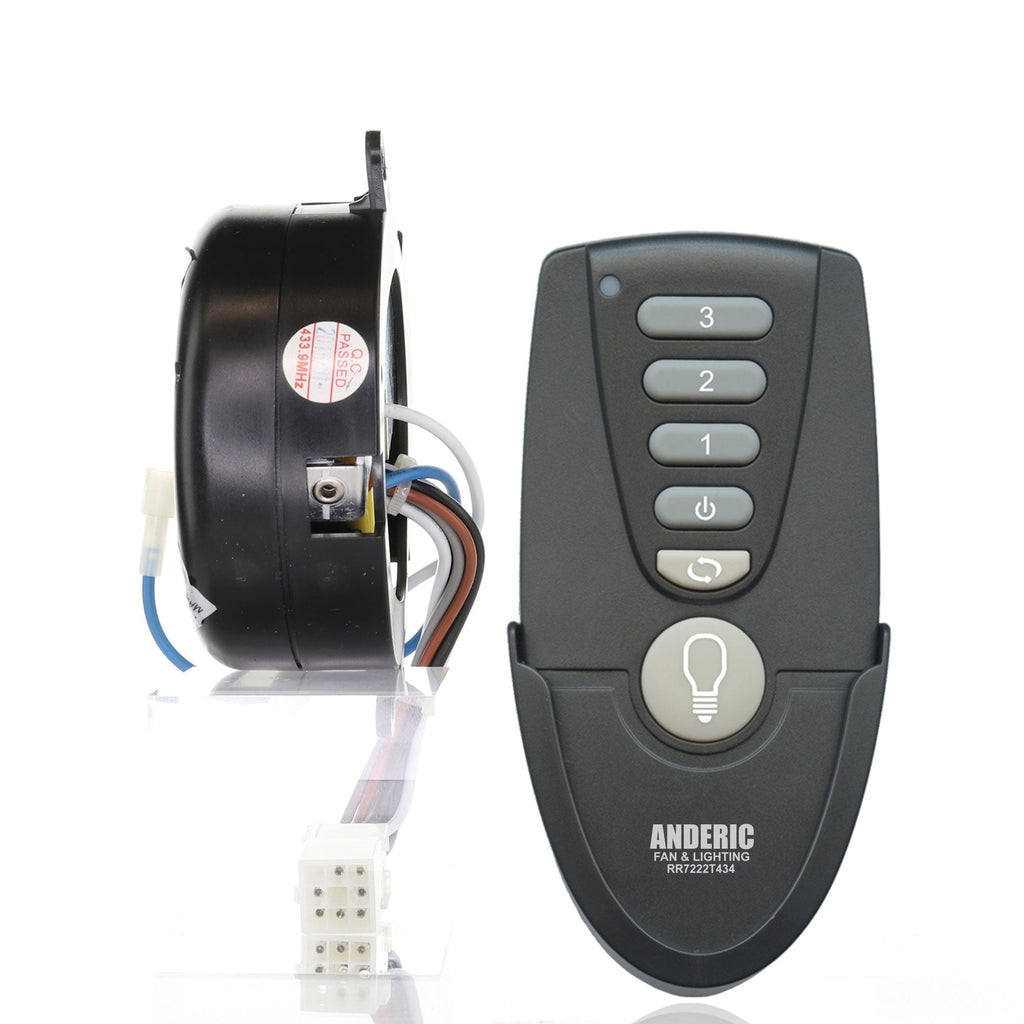 Anderic MR77A-MOLEX-KIT Replacement Ceiling Fan Remote Control Kit - MR77A, RR7222T434, MOLEX-AMP-ADAPTER - Agenda365.com