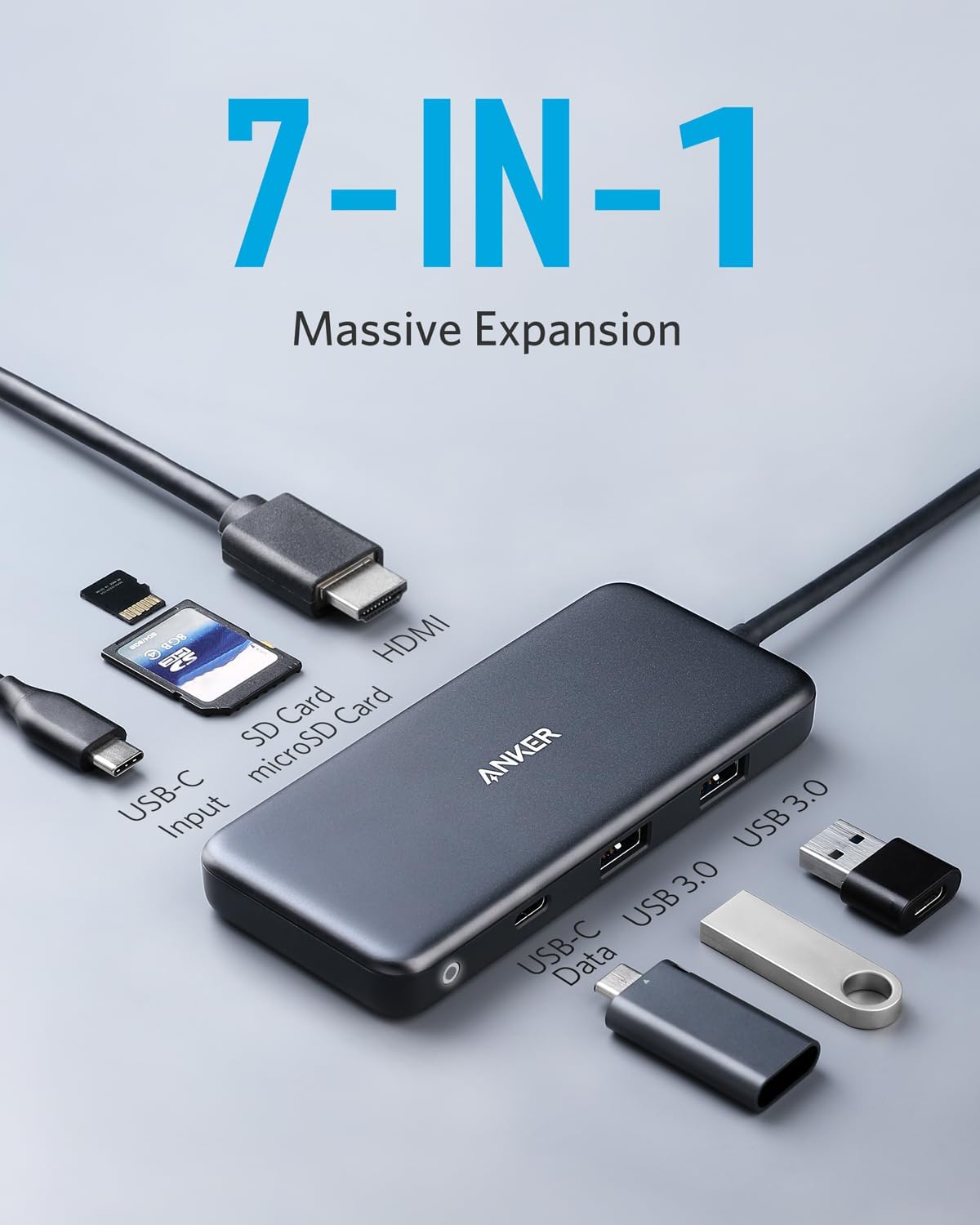 Anker <b>341</b> USB-C Hub (7-in-1) - Agenda365.com