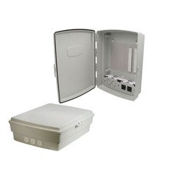 IN STOCK! L-com NBP141004-100 Weatherproof Enclosure, 14x10x4in, 120VAC w/ Hook & Loop Mounting, NB Series - Agenda365.com