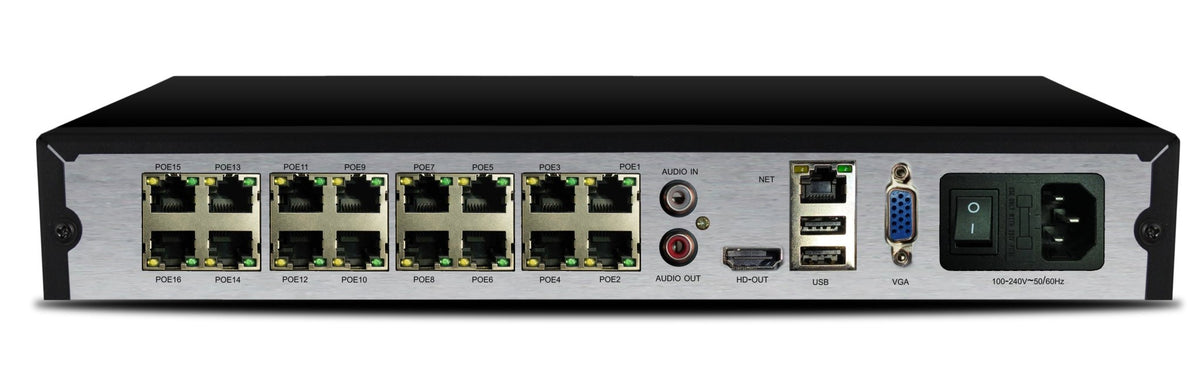 Silarius Pro Series SIL-NVR16CHPOE 25CH total, 16-Channels 4K POE NVR Gigabit, NVR, NO HDD - Agenda365.com