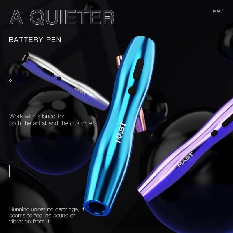 Wireless Tattoo Pen Machine With 2.5MM Stroke Permanent Makeup| Mast P20 (2 Batteries ver.) - Agenda365.com