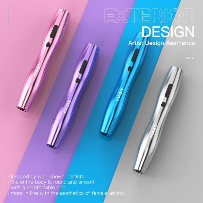 Wireless Tattoo Pen Machine With 2.5MM Stroke Permanent Makeup| Mast P20 (2 Batteries ver.) - Agenda365.com