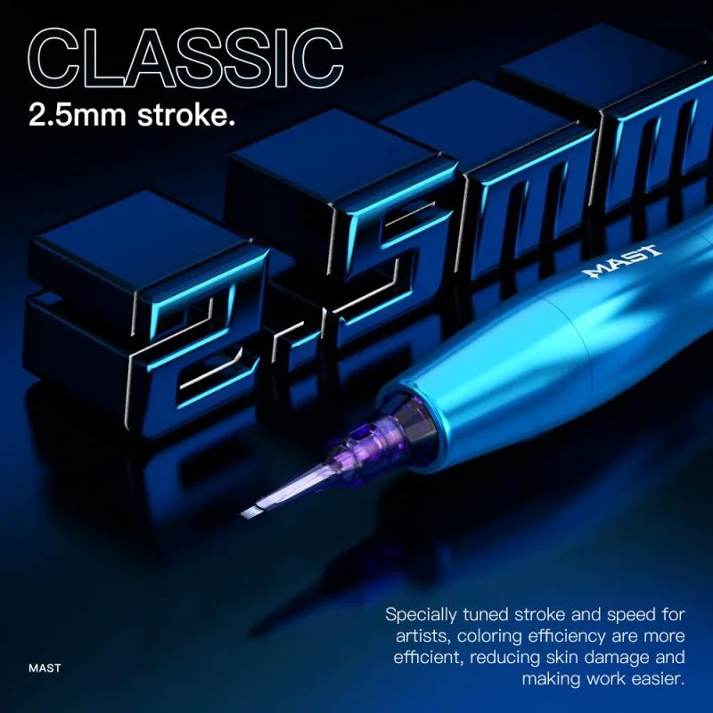 Wireless Tattoo Pen Machine With 2.5MM Stroke Permanent Makeup| Mast P20 (2 Batteries ver.) - Agenda365.com