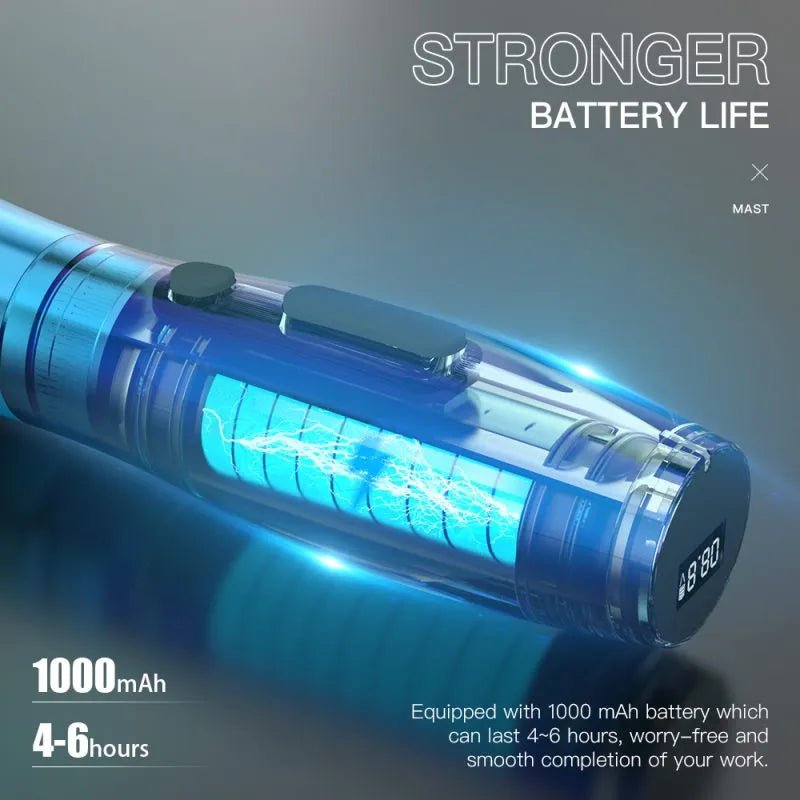 Wireless Tattoo Pen Machine With 2.5MM Stroke Permanent Makeup| Mast P20 (2 Batteries ver.) - Agenda365.com