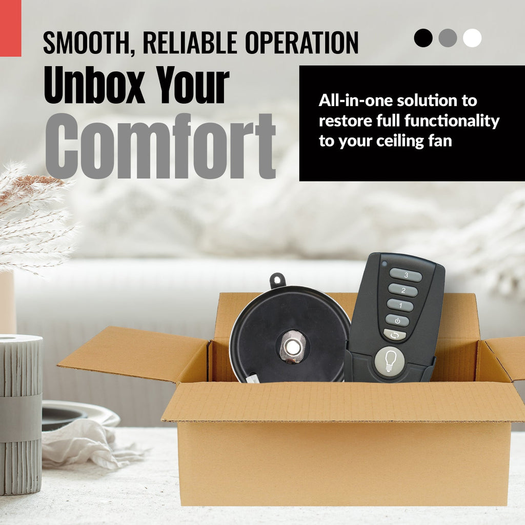 Anderic MR77A-MOLEX-KIT Replacement Ceiling Fan Remote Control Kit - MR77A, RR7222T434, MOLEX-AMP-ADAPTER - Agenda365.com