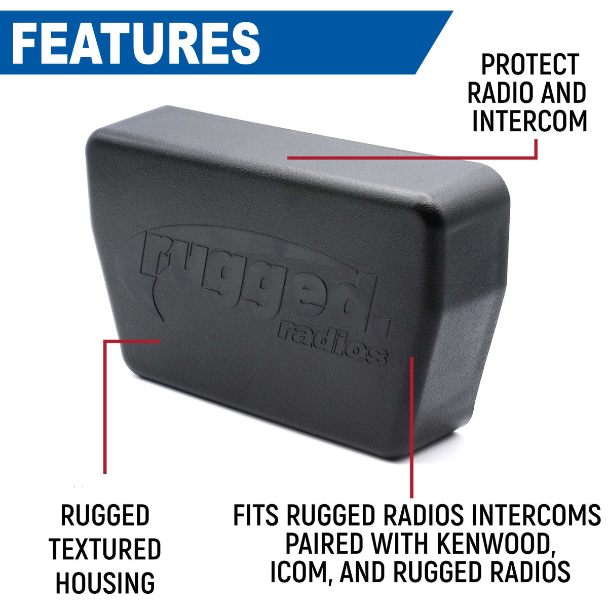 Magnetic Radio & Intercom Cover for Rugged Radios Multi Mount Insert - Agenda365.com