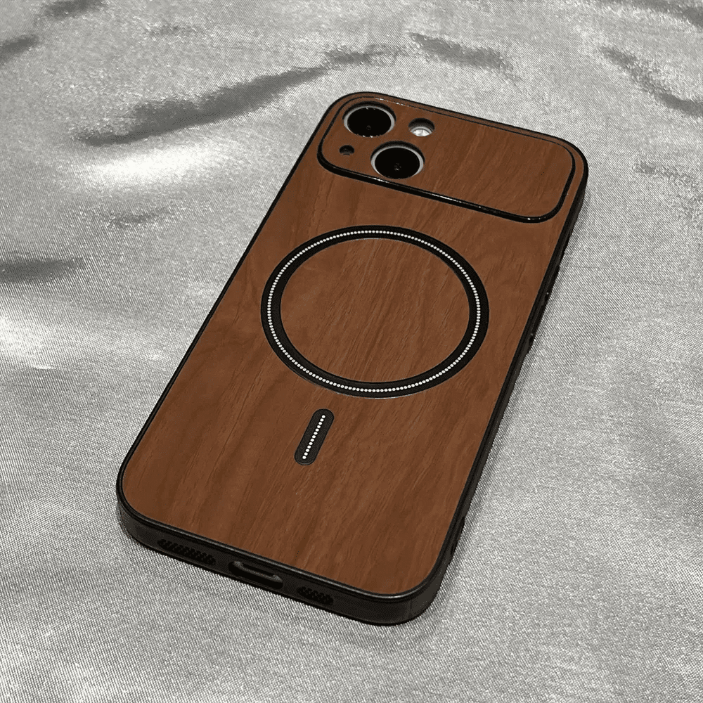 Luxury Wood Grain Magsafe Shockproof iPhone Case - Agenda365.com