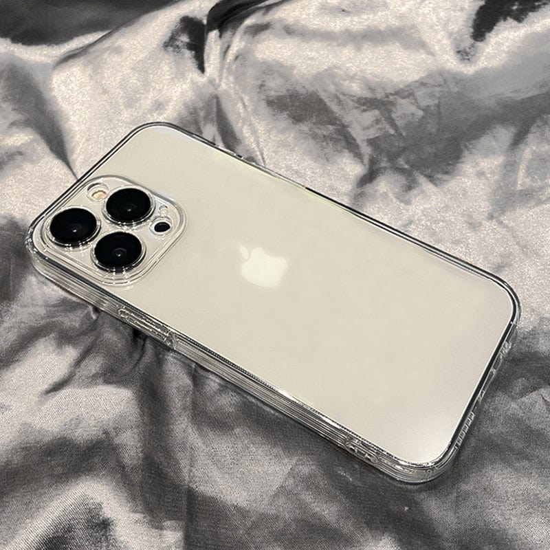 Luxury Plating Square Frame Clear iPhone Case - Agenda365.com