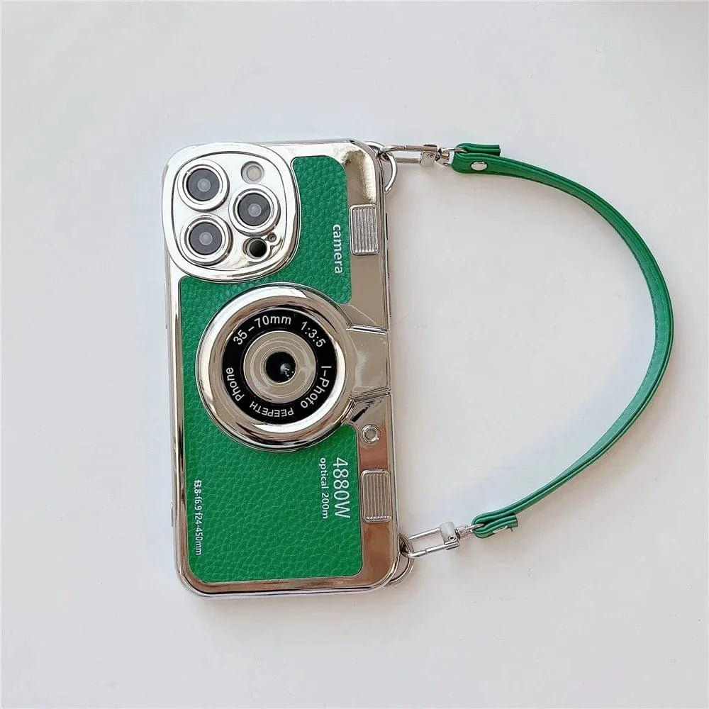 Luxury Retro Stereo Camera Lanyard iPhone Case - Agenda365.com