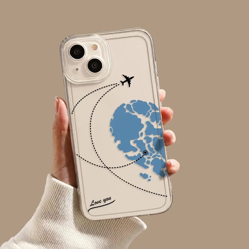 Aircraft Love Heart Couple iPhone Case - Agenda365.com