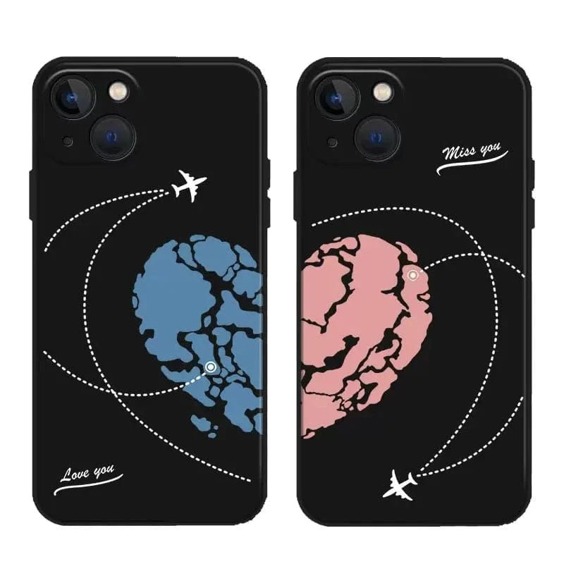 Aircraft Love Heart Couple iPhone Case - Agenda365.com