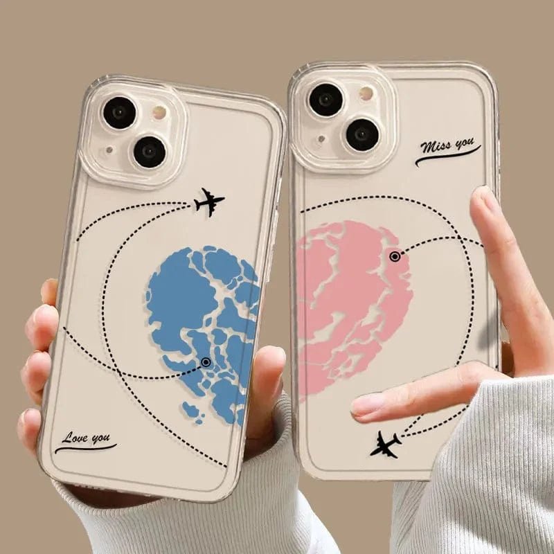 Aircraft Love Heart Couple iPhone Case - Agenda365.com