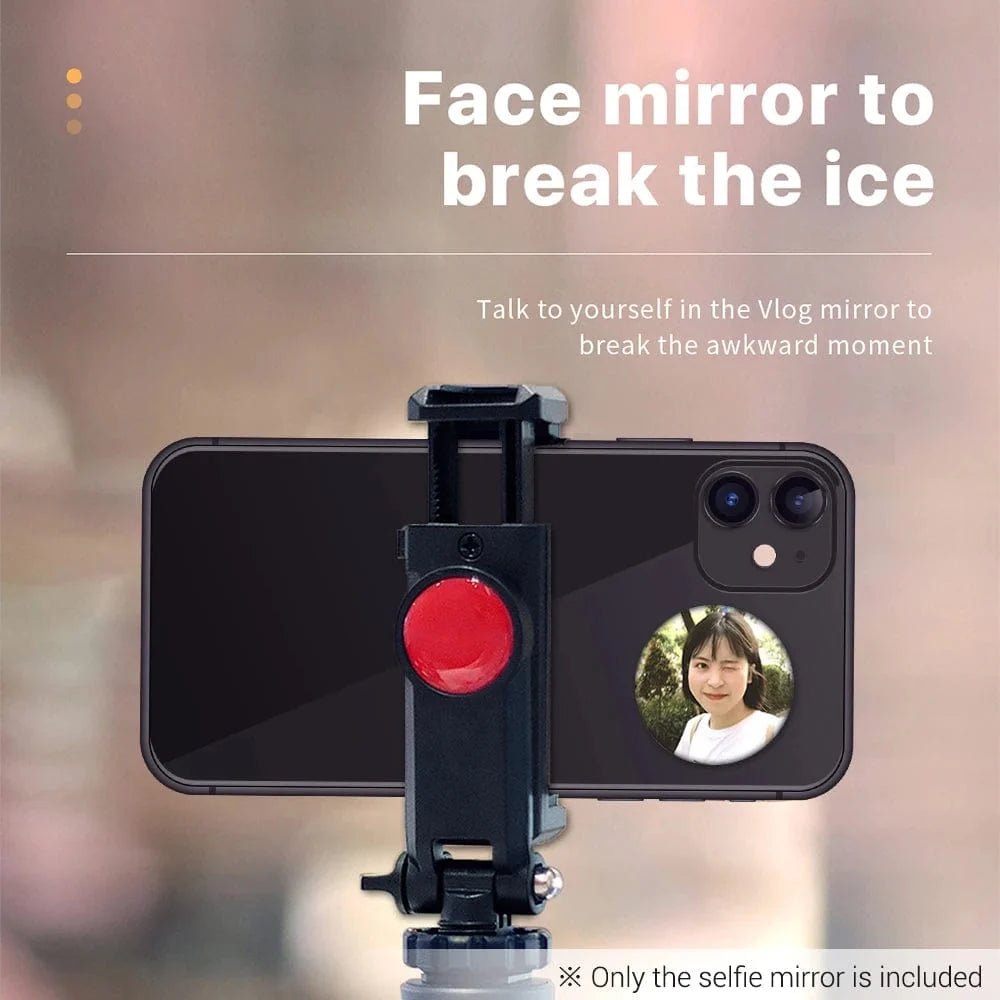 Compact Round Mirror for Smartphone Selfies and Vlogging - Agenda365.com