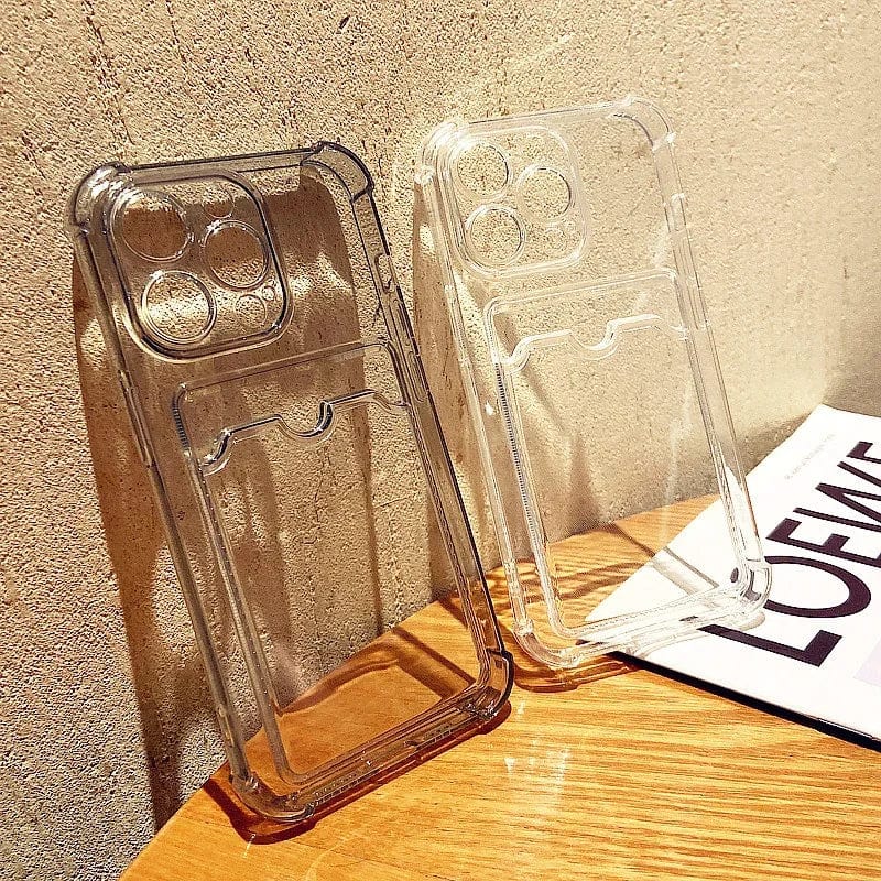 Transparent Card Slot Bag Holder iPhone Case - Agenda365.com