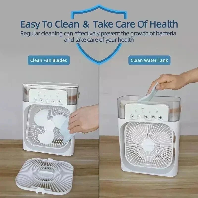 Kualool 3-In-1 Air Cooler Humidifier Portable Night Light - Agenda365.com