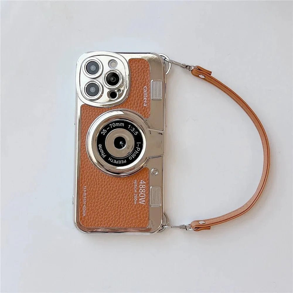 Luxury Retro Stereo Camera Lanyard iPhone Case - Agenda365.com