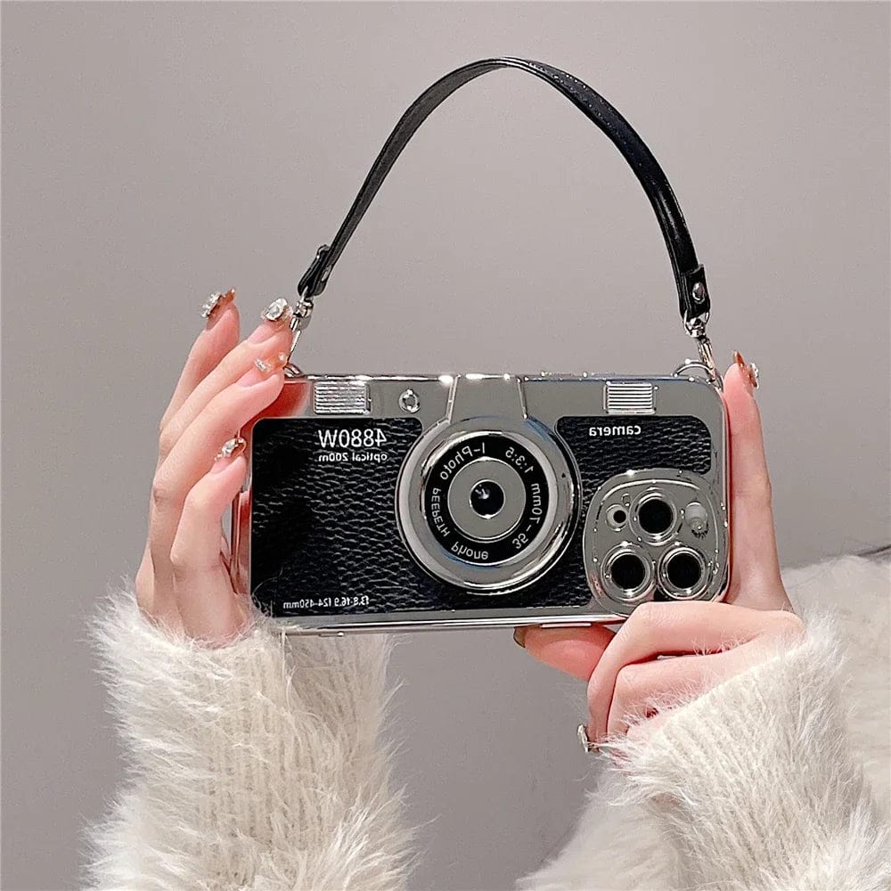 Luxury Retro Stereo Camera Lanyard iPhone Case - Agenda365.com