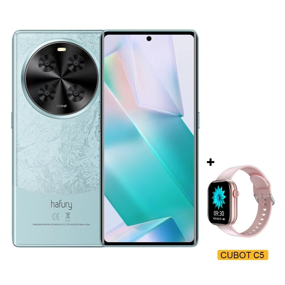 Cubot Hafury Meet, 6.67" 120Hz AMOLED Curved Screen, Smartphone Android, 24GB RAM(12GB+12GB),256GB ROM,Helio G99,Octa-core,100MP - Agenda365.com