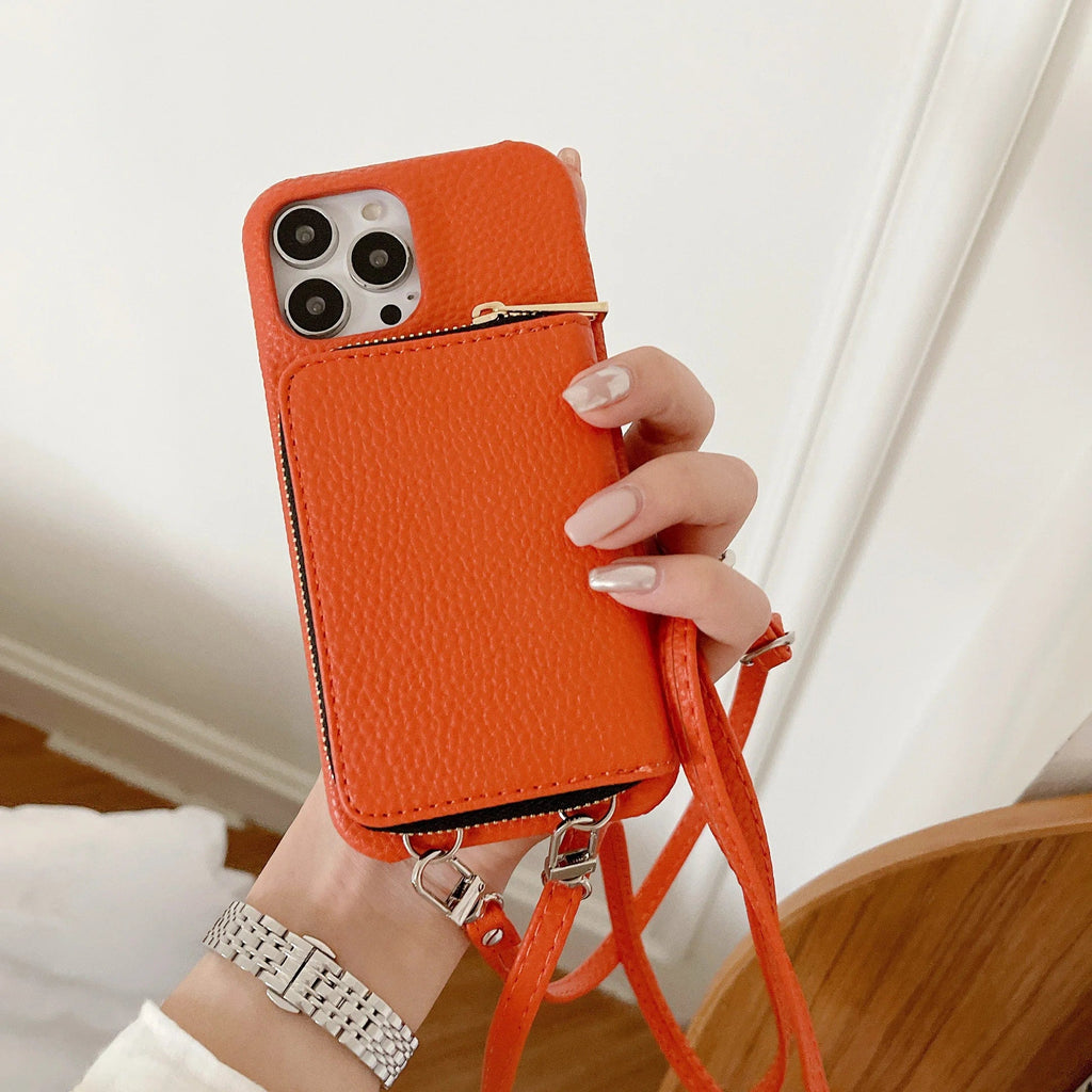 Luxury Crossbody Wallet Leather iPhone Case - Agenda365.com