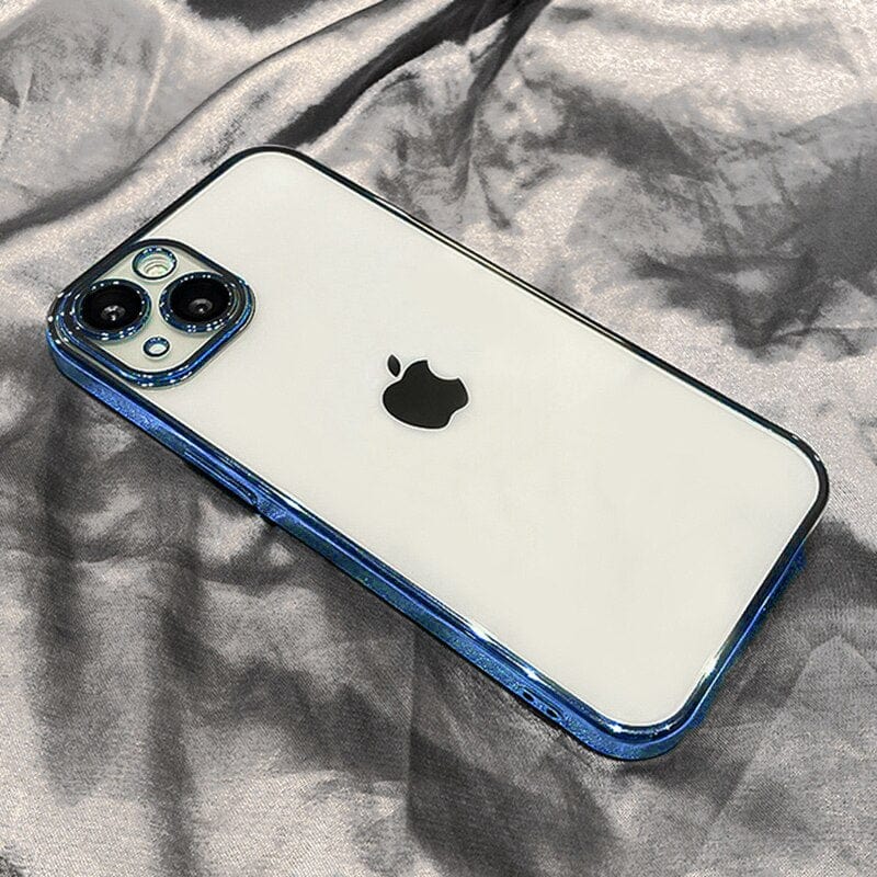Luxury Plating Square Frame Clear iPhone Case - Agenda365.com
