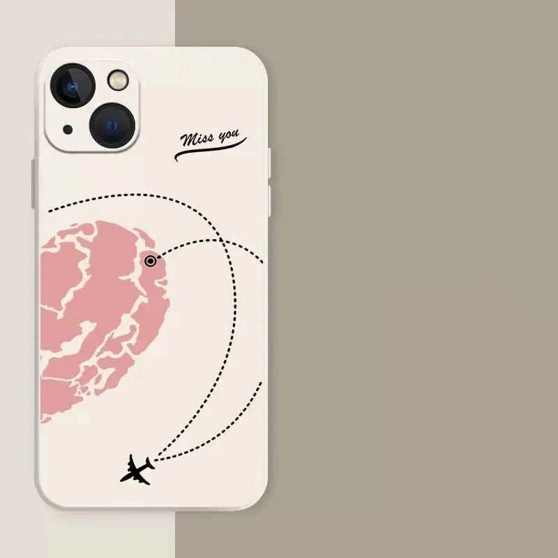 Aircraft Love Heart Couple iPhone Case - Agenda365.com