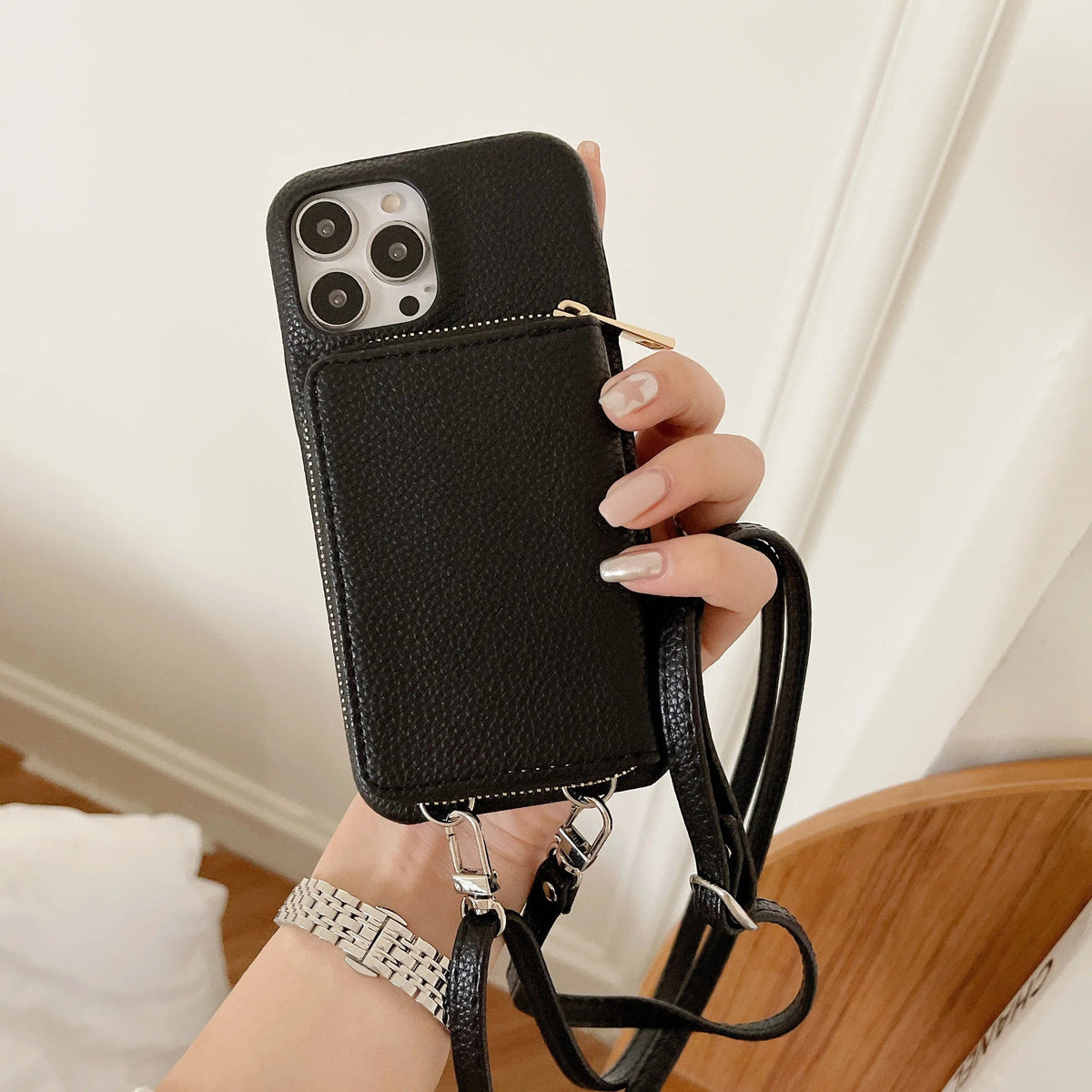 Luxury Crossbody Wallet Leather iPhone Case - Agenda365.com