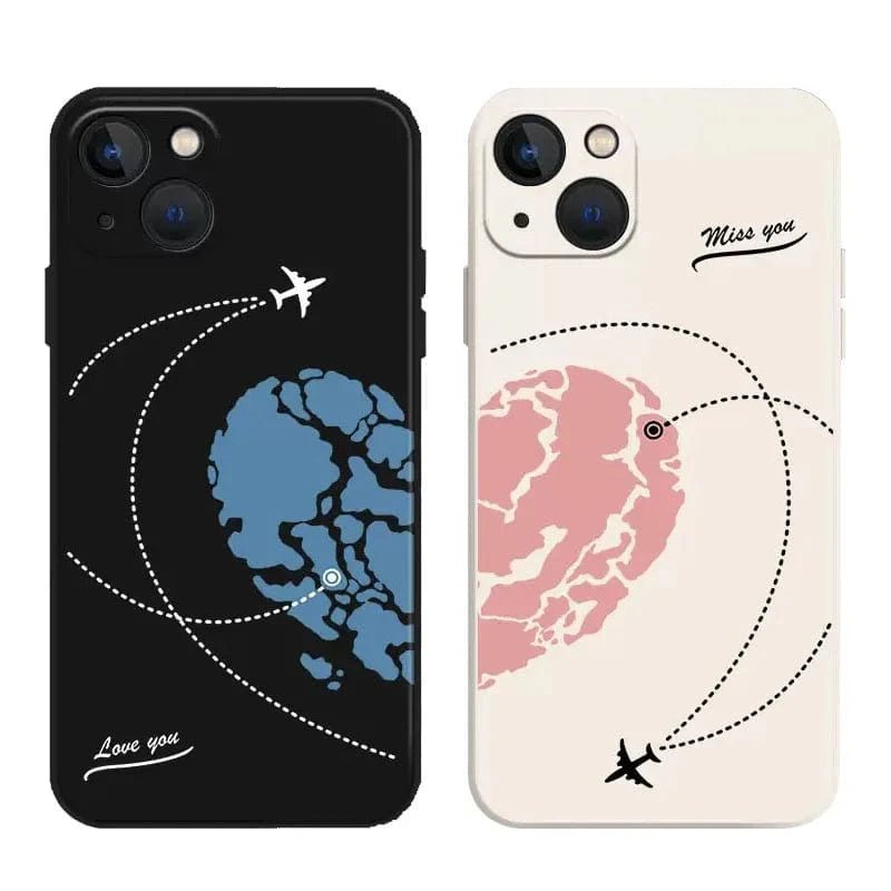 Aircraft Love Heart Couple iPhone Case - Agenda365.com