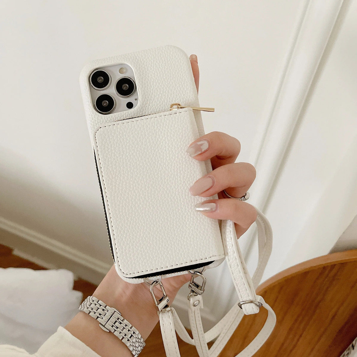 Luxury Crossbody Wallet Leather iPhone Case - Agenda365.com