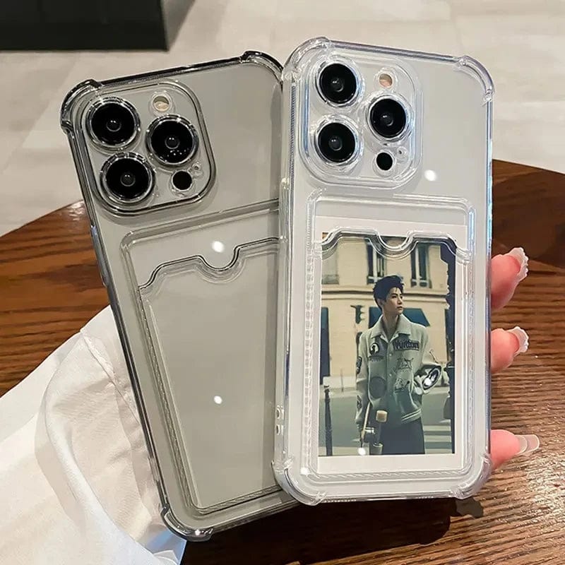 Transparent Card Slot Bag Holder iPhone Case - Agenda365.com