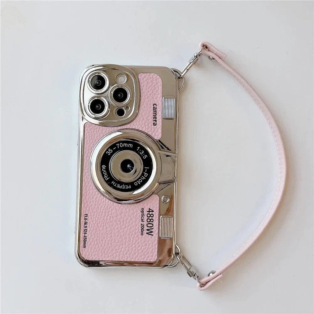 Luxury Retro Stereo Camera Lanyard iPhone Case - Agenda365.com