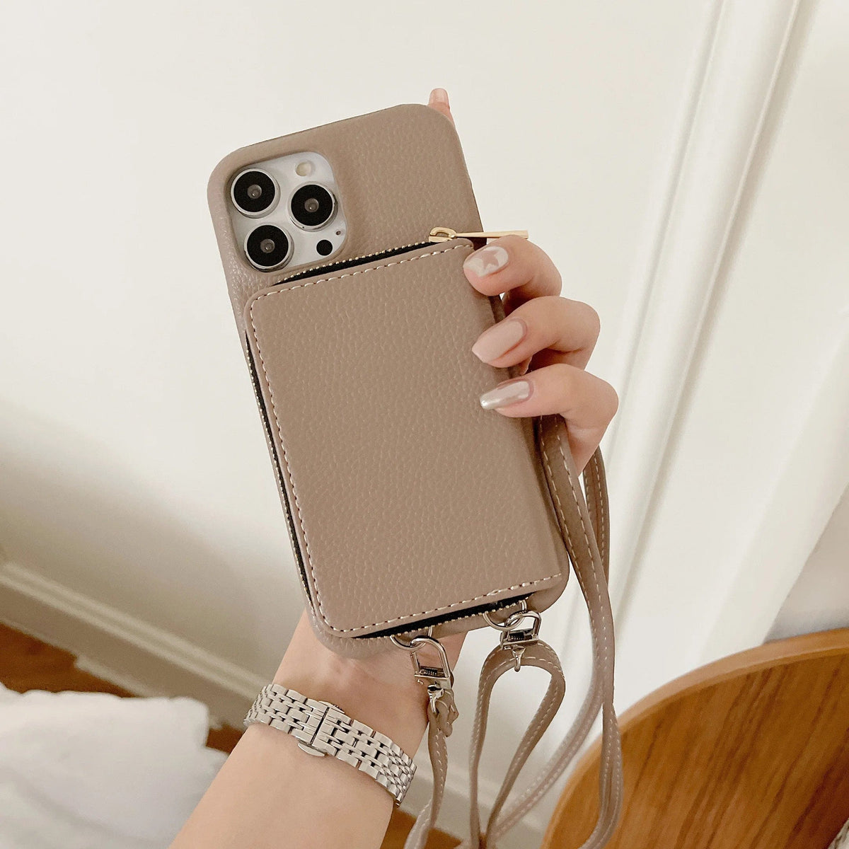 Luxury Crossbody Wallet Leather iPhone Case - Agenda365.com